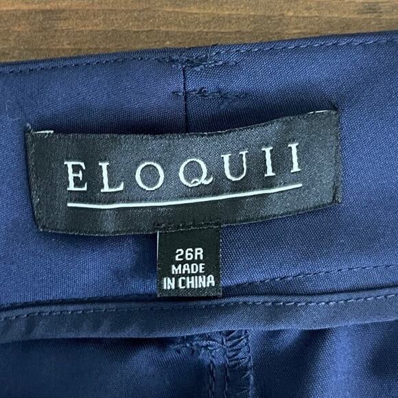 Eloquii Navy Blue Straight Leg Trouser Pants Office Career Wear Women's 26 R NEW - Picture 3 of 11